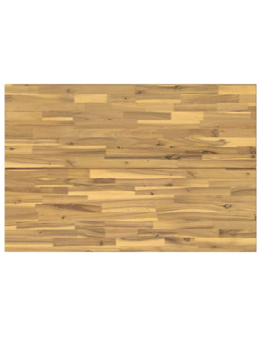 120 x 80 x 75 cm Legno di Acacia Massello Bianco e Nero
