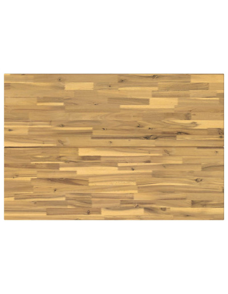120 x 80 x 75 cm Legno di Acacia Massello Bianco e Nero