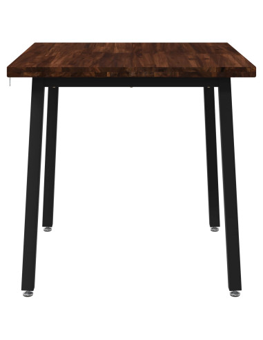 90 x 90 x 75 cm Legno di Acacia Massello Marrone scuro e Nero