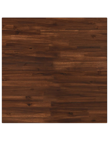 90 x 90 x 75 cm Legno di Acacia Massello Marrone scuro e Nero