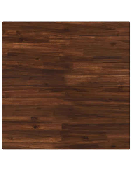 90 x 90 x 75 cm Legno di Acacia Massello Marrone scuro e Nero