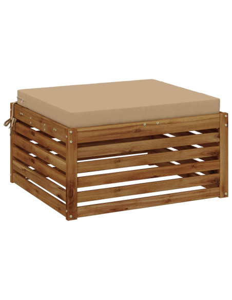 Cuscino per Sedia in Unico Pezzo SOEST 100% Poliestere Sabbia