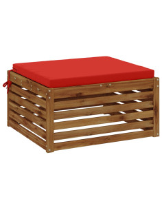 Cuscino per Sedia in Unico Pezzo SOEST 100% Poliestere Rosso 2