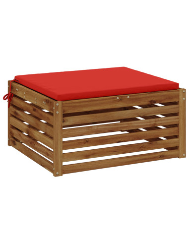 Cuscino per Sedia in Unico Pezzo SOEST 100% Poliestere Rosso