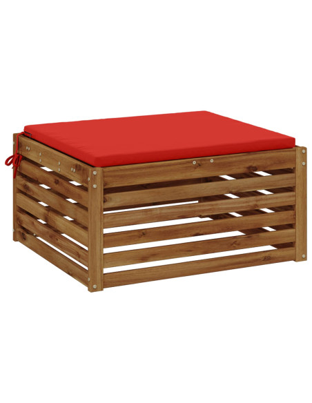 Cuscino per Sedia in Unico Pezzo SOEST 100% Poliestere Rosso
