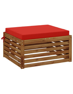Cuscino per Sedia in Unico Pezzo SOEST 100% Poliestere Rosso 2