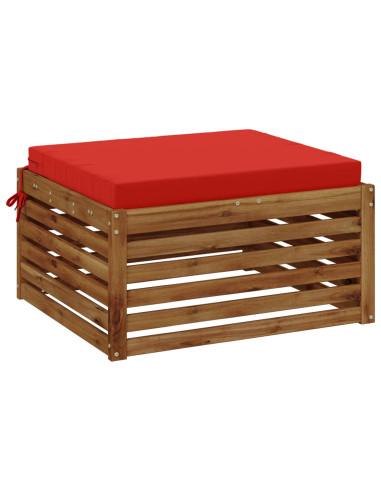 Cuscino per Sedia in Unico Pezzo SOEST 100% Poliestere Rosso