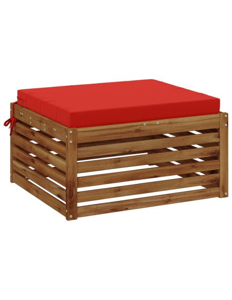 Cuscino per Sedia in Unico Pezzo SOEST 100% Poliestere Rosso