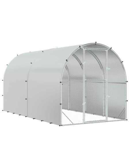 Pollaio Argento 400 x 200 x 200 cm Acciaio zincato
