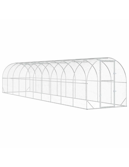 Pollaio Argento 1000 x 200 x 200 cm Acciaio zincato