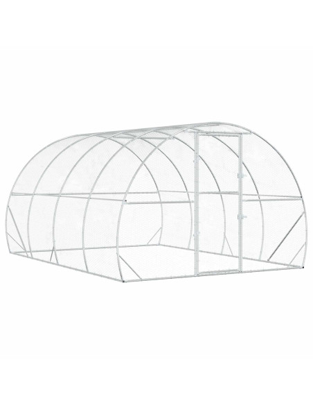 Pollaio Argento 400 x 300 x 200 cm Acciaio zincato