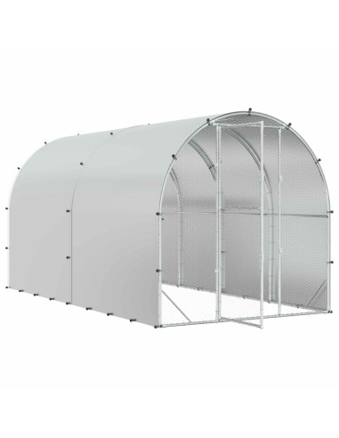 Pollaio Argento 400 x 200 x 200 cm Acciaio zincato