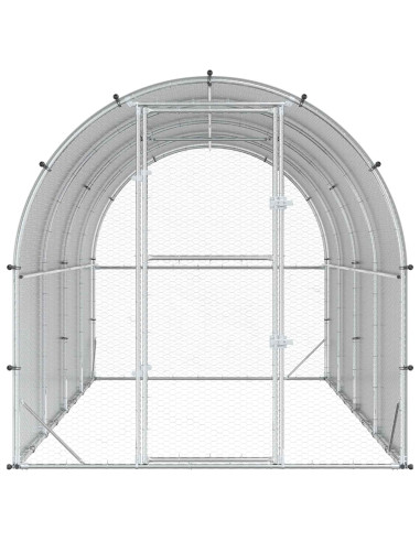 Pollaio Argento 400 x 200 x 200 cm Acciaio zincato