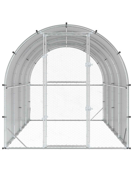 Pollaio Argento 400 x 200 x 200 cm Acciaio zincato