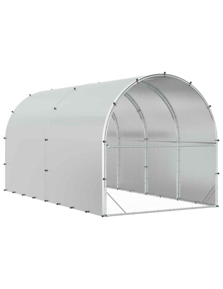 Pollaio Argento 400 x 200 x 200 cm Acciaio zincato