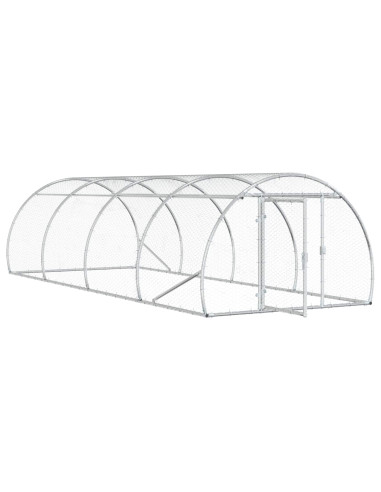 Pollaio Argento 400 x 150 x 100 cm Acciaio zincato