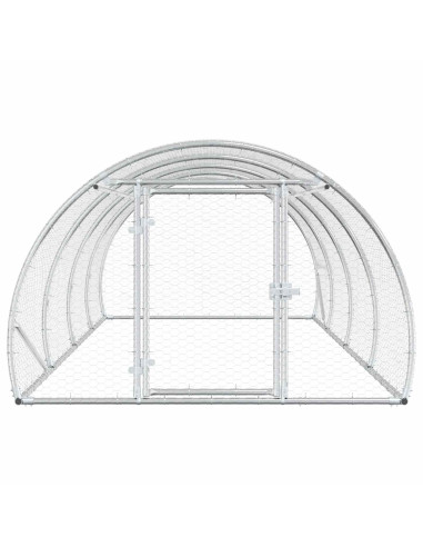 Pollaio Argento 400 x 150 x 100 cm Acciaio zincato