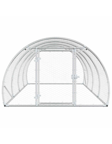 Pollaio Argento 400 x 150 x 100 cm Acciaio zincato