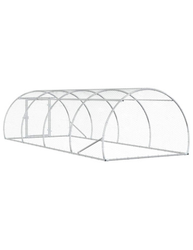 Pollaio Argento 400 x 150 x 100 cm Acciaio zincato