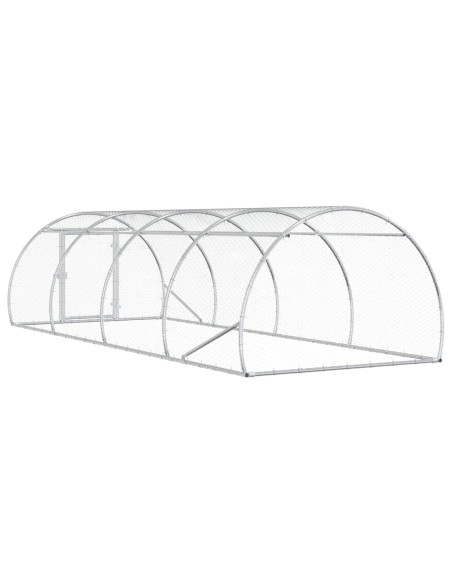 Pollaio Argento 400 x 150 x 100 cm Acciaio zincato