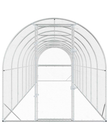 Pollaio Argento 1000 x 200 x 200 cm Acciaio zincato