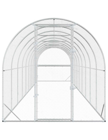 Pollaio Argento 1000 x 200 x 200 cm Acciaio zincato
