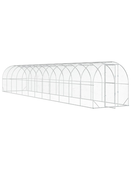 Pollaio Argento 1200 x 200 x 200 cm Acciaio zincato