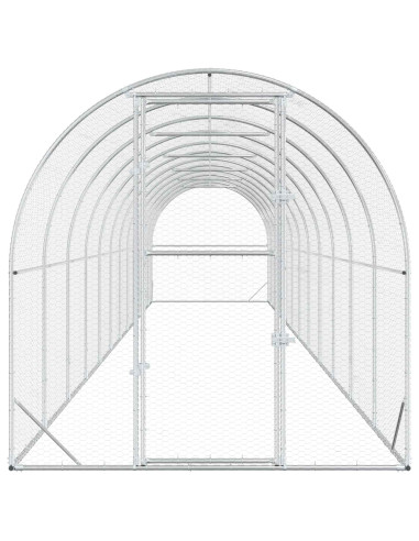 Pollaio Argento 1200 x 200 x 200 cm Acciaio zincato