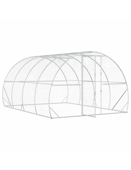 Pollaio Argento 400 x 300 x 200 cm Acciaio zincato