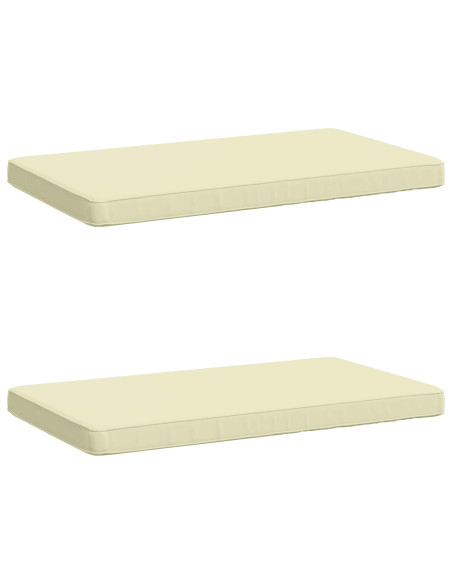 Cuscini per Panchina a 2 Pezzi VUGHT 2 pz 100% Poliestere Crema