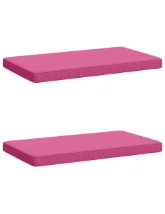 Cuscini per Panchina a 2 Pezzi VUGHT 2 pz 100% Poliestere Rosa