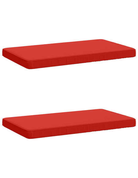 Cuscini per Panchina a 2 Pezzi VUGHT 2 pz 100% Poliestere Rosso