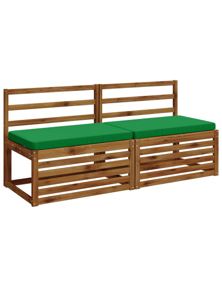 Cuscini per Panchina a 2 Pezzi VUGHT 2 pz 100% Poliestere Verde
