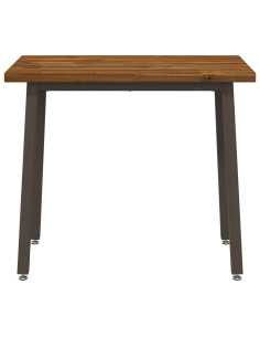 110 x 55 x 75 cm Legno di Acacia Massello Naturale e Caffè 2