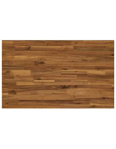 110 x 55 x 75 cm Legno di Acacia Massello Naturale e Caffè