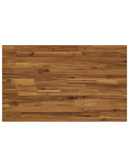 110 x 55 x 75 cm Legno di Acacia Massello Naturale e Caffè