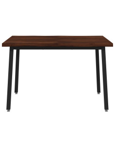 120 x 70 x 75 cm Legno di Acacia Massello Marrone scuro e Nero 2