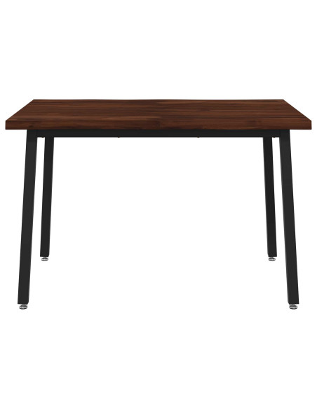120 x 70 x 75 cm Legno di Acacia Massello Marrone scuro e Nero