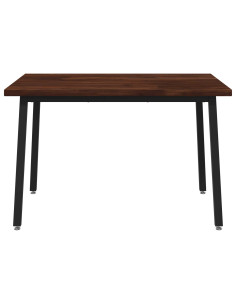 120 x 70 x 75 cm Legno di Acacia Massello Marrone scuro e Nero 2