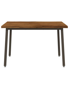 120 x 70 x 75 cm Legno di Acacia Massello Naturale e Caffè 2