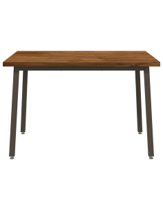120 x 70 x 75 cm Legno di Acacia Massello Naturale e Caffè 2
