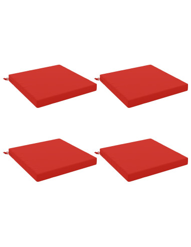 Cuscini per Sedia in 4 Pezzi SOEST 4 pz 100% Poliestere Rosso