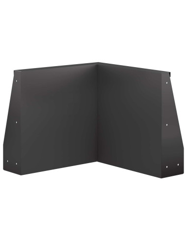 Muro di contenimento 2 pz 50 x 50 x 30 cm Acciaio Nero