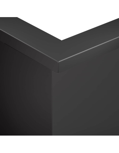 Muro di contenimento 2 pz 50 x 50 x 30 cm Acciaio Nero