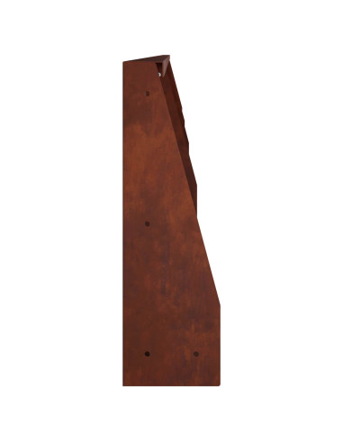 Muro di contenimento 4 pz 100 x 12 x 30 cm Acciaio Corten