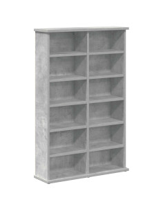 Mobile per CD Grigio Cemento 60 x 17 x 92 cm 2