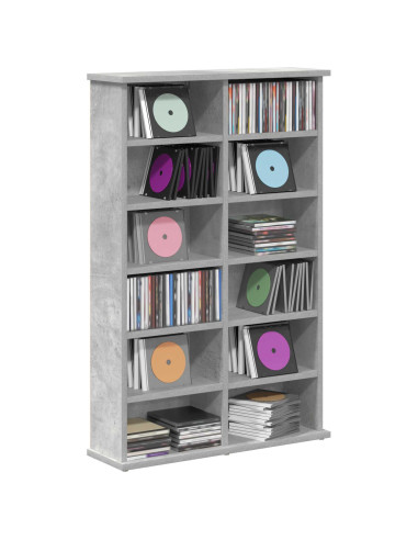 Mobile per CD Grigio Cemento 60 x 17 x 92 cm