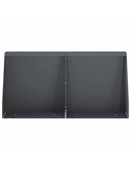 Muro di contenimento 4 pz 40 x 12 x 40 cm Acciaio Antracite