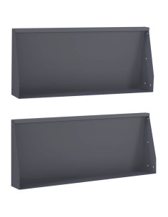 Muro di contenimento 2 pz 100 x 12 x 30 cm Acciaio Antracite 2