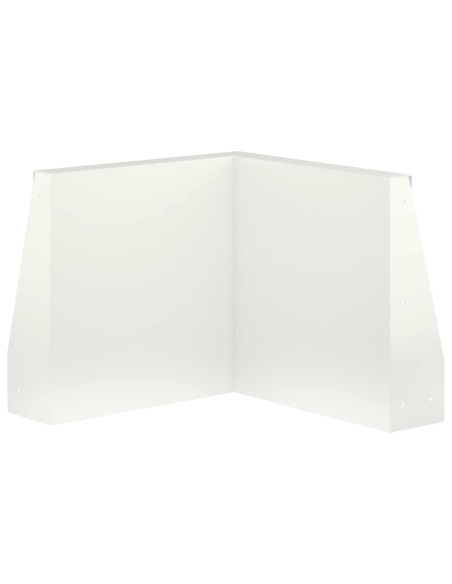 Muro di contenimento 50 x 50 x 40 cm Acciaio Bianco